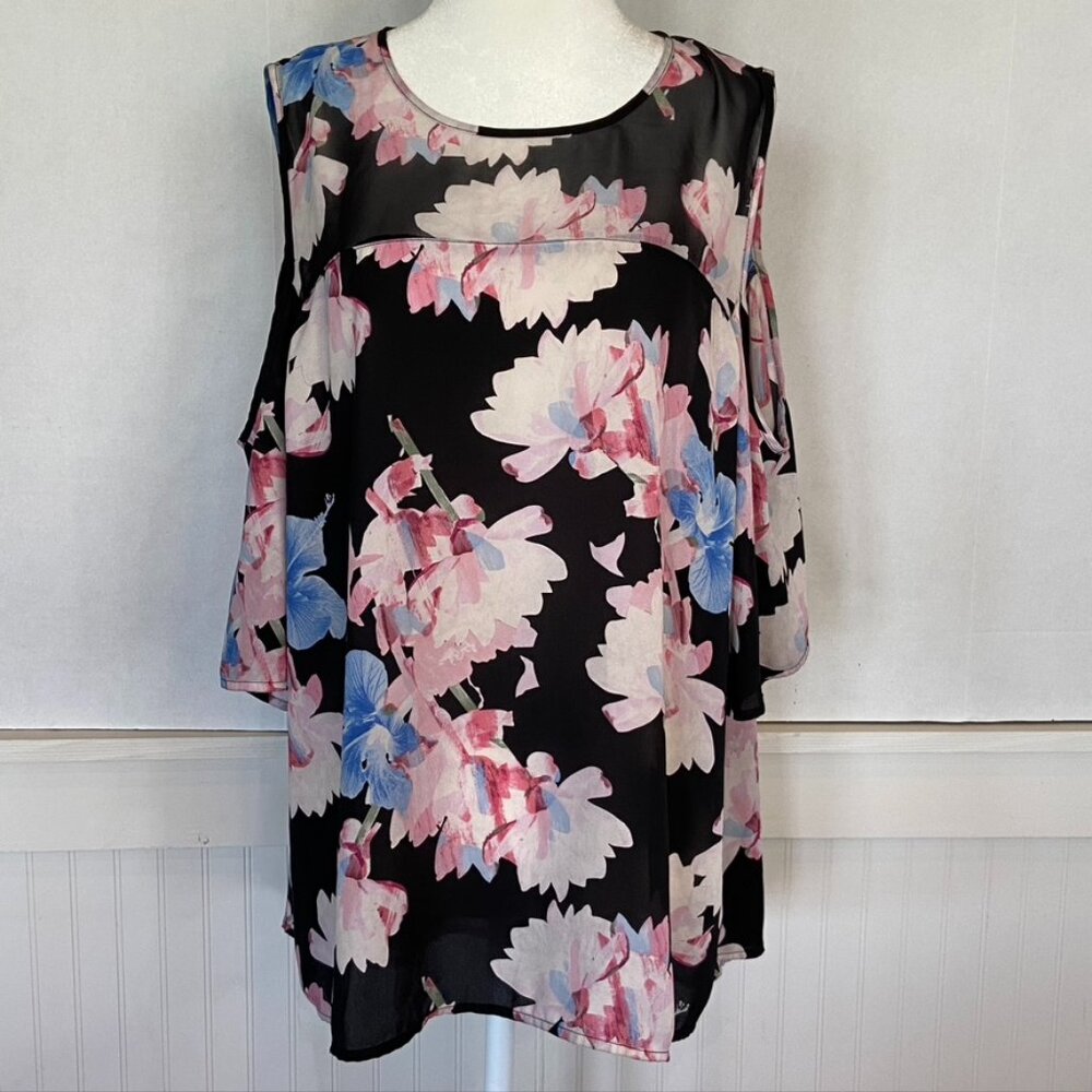 Vince Camuto Women's Floral Blouse Sz L